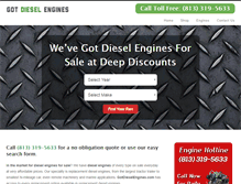 Tablet Screenshot of gotdieselengines.com